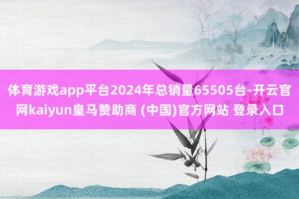体育游戏app平台2024年总销量65505台-开云官网kaiyun皇马赞助商 (中国)官方网站 登录入口