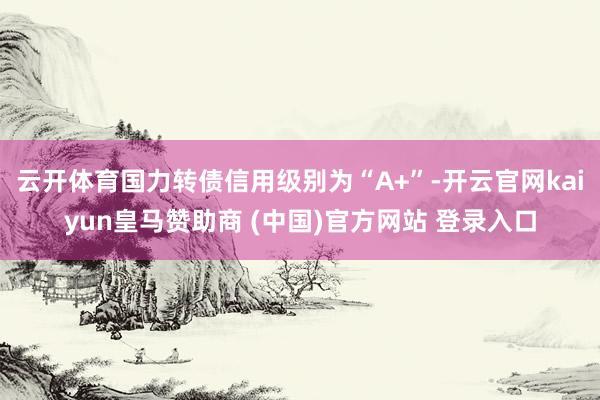 云开体育国力转债信用级别为“A+”-开云官网kaiyun皇马赞助商 (中国)官方网站 登录入口