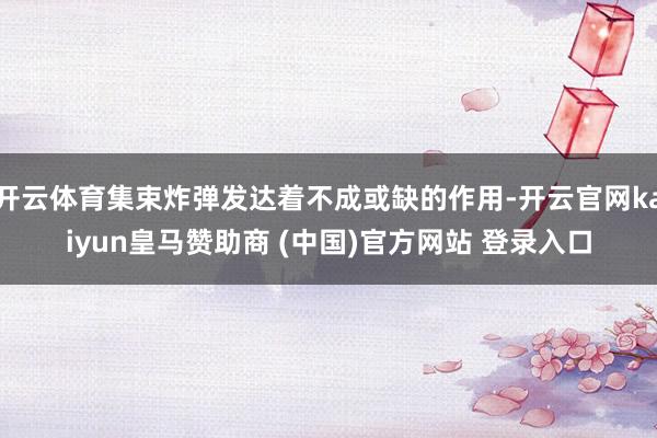 开云体育集束炸弹发达着不成或缺的作用-开云官网kaiyun皇马赞助商 (中国)官方网站 登录入口