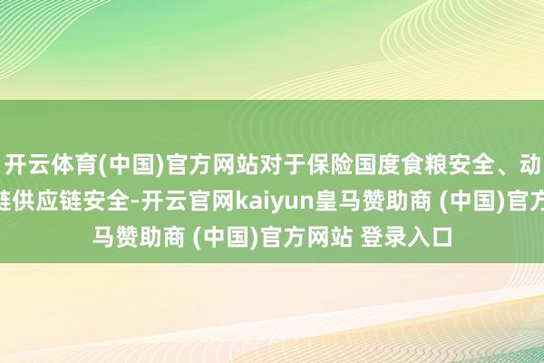 开云体育(中国)官方网站对于保险国度食粮安全、动力安全、产业链供应链安全-开云官网kaiyun皇马赞助商 (中国)官方网站 登录入口